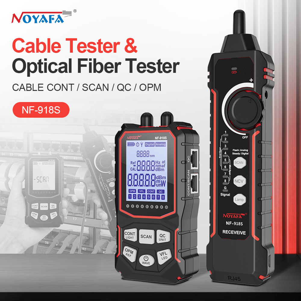 Power Supply Tester - Noyafa Netzwerkkabeltester LCD-Display Kabeltracker NF-918S PoE