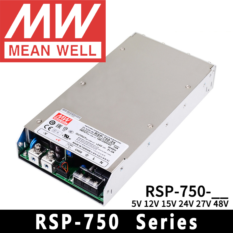 Power Supply 750W - Mean Well RSP-750-5/12/15/24/27/48 Meanwell 750W AC/DC