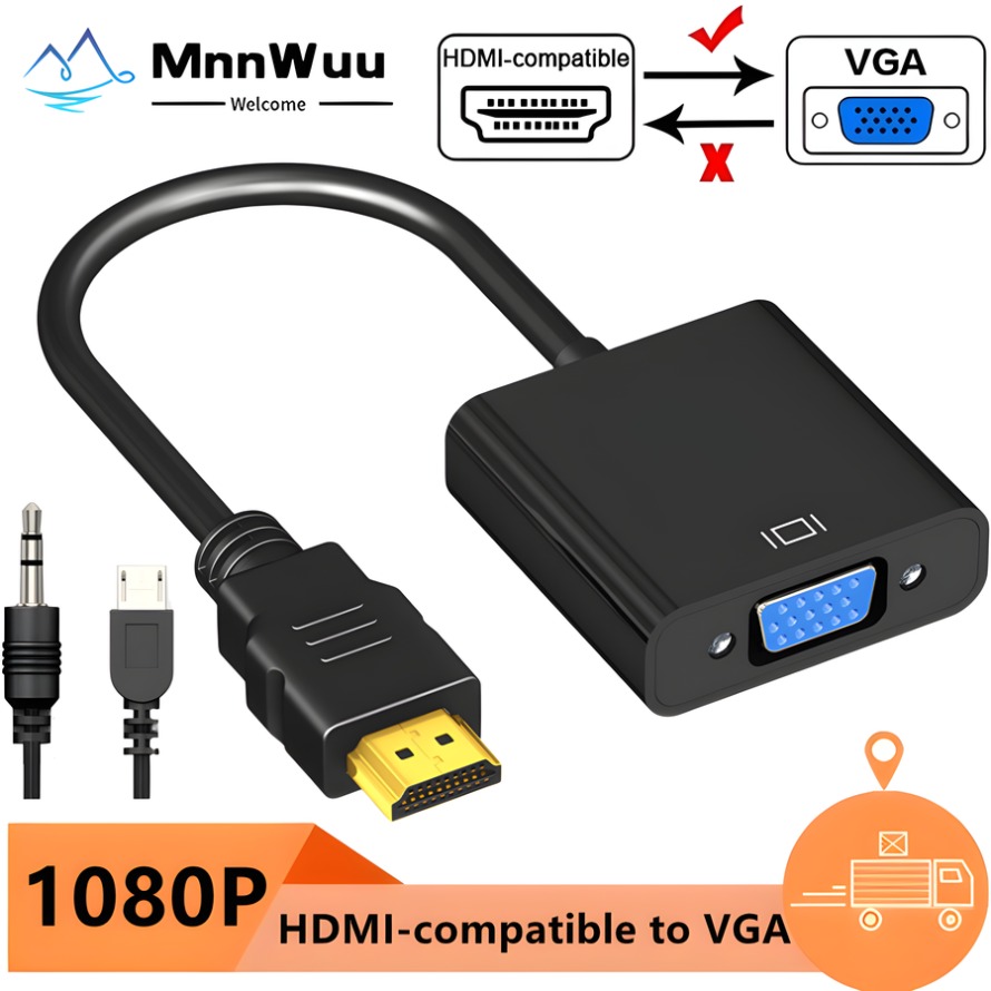 Pc Power Supply - 1080P HDMI-kompatibel zu VGA Adapter Konverter