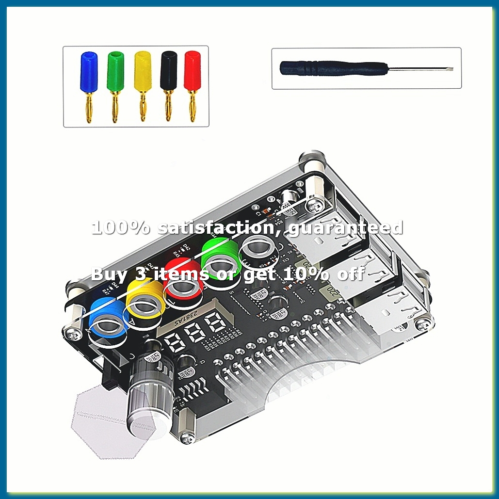 Atx Power Supply - ● 24-Pin-ATX-Netzteil-Breakout-Board, Leistungsmodul mit einstellbarem Spannungsknopf,
