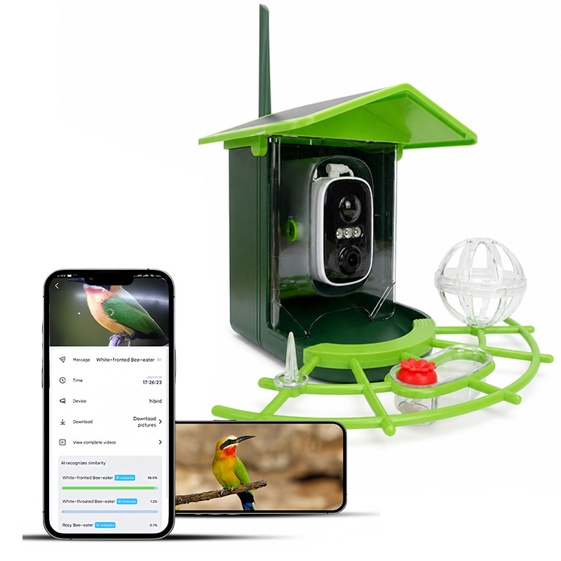 Power Supply - Solarbetriebener Vogelhäuschen-Kamera-D3-A1 mit 4MP HD-Kamera, 2,8-mm-Weitwinkelobjektiv,