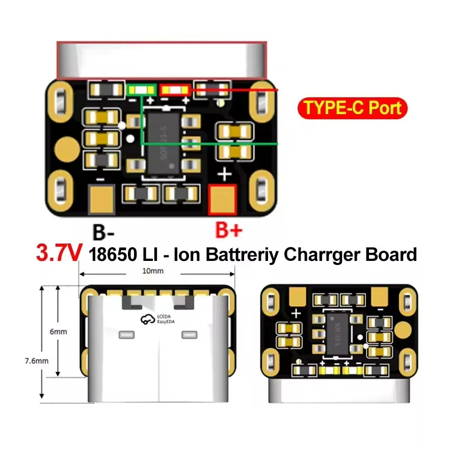 1-50 Stück Typ-C 18650 Lithium – Modular Power Supply Bewertung und Preis