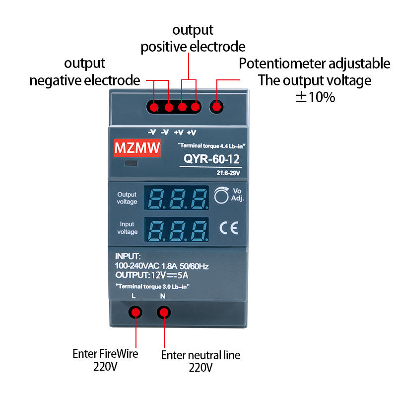 MZMW 60W 100W 150W DIN-Schiene – Smps Power Supply Bewertung und Preis