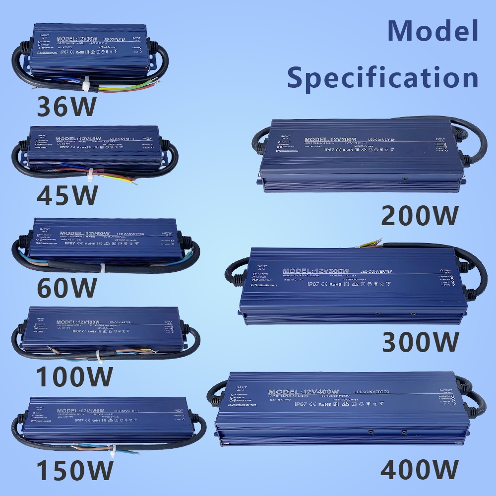 IP67 Wasserdichtes LED-Netztei – Power Supply 12V Bewertung und Preis