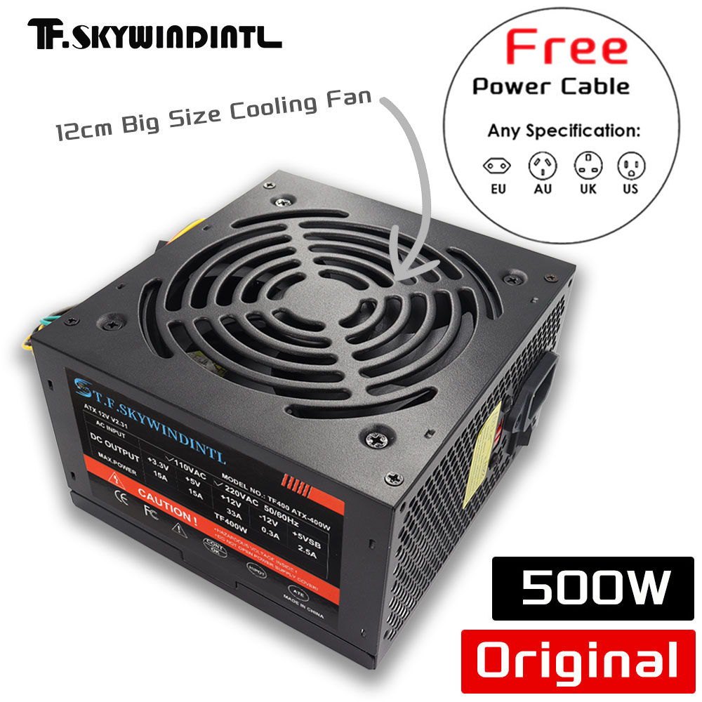 Günstiges 500W Schwarzes ATX D – Power Supply 750W Bewertung und Preis