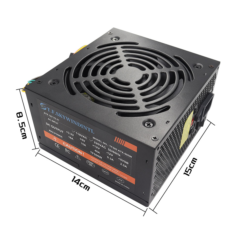 Günstiges 500W Schwarzes ATX D – Power Supply 750W Bewertung und Preis