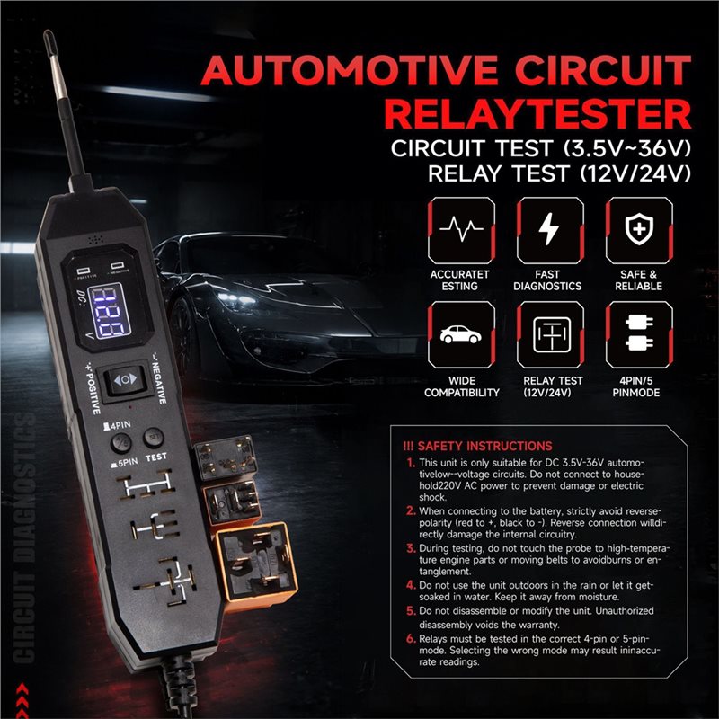 NEU-Automobil-Relais-Tester, D – Power Supply Tester Bewertung und Preis